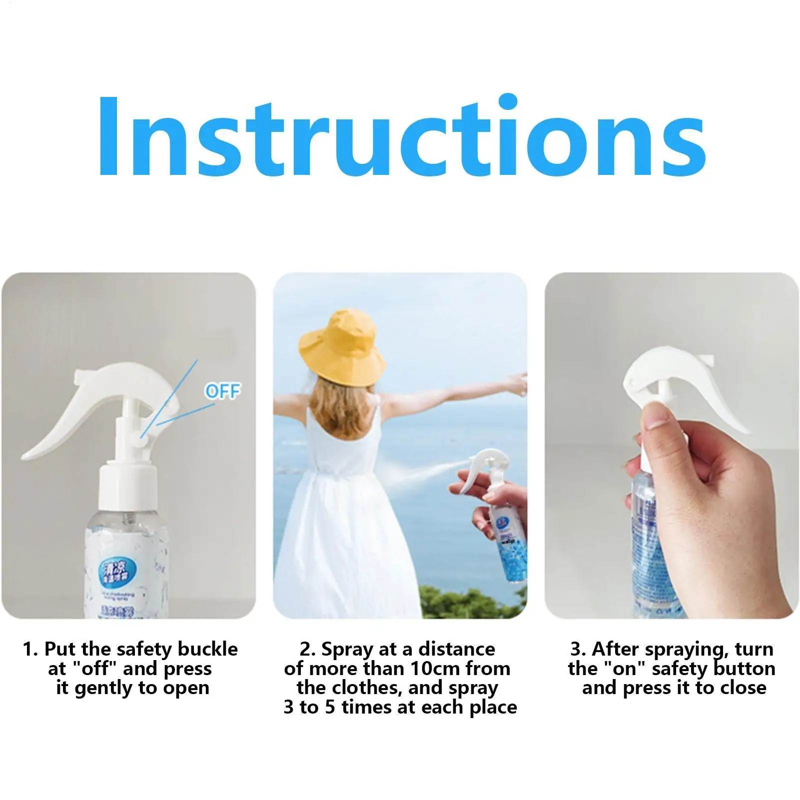 Cooling Spray Portable Outdoor Cool Sensation Body Spray Summer Instant Refreshing Mist Anti-Heat Hydrating Gentle Skin Care view 4