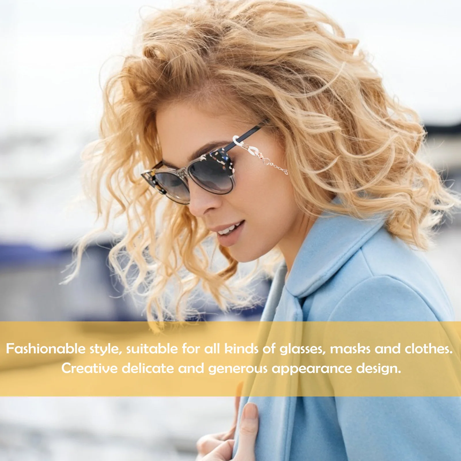 

1 pc Eyeglass Chain Copper Glasses Strap Lightweight Smooth For Women Girls Mask Lanyard Fashion Glasses Accessory Spectacle