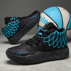 Zapatos de entrenamiento de baloncesto profesionales para hombre y mujer, calzado deportivo para exteriores, botas de baloncesto portátiles, Zapatillas altas, 45