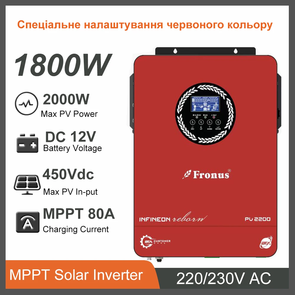 Imagem -02 - Inversor de Onda Senoidal Pura Controlador Solar do Carregador Mppt 230v ca Suporte para Inversor Fora da Rede Lifepo4 1.8kw 3kw 4.2kw 6.2kw 6.2kw Mppt