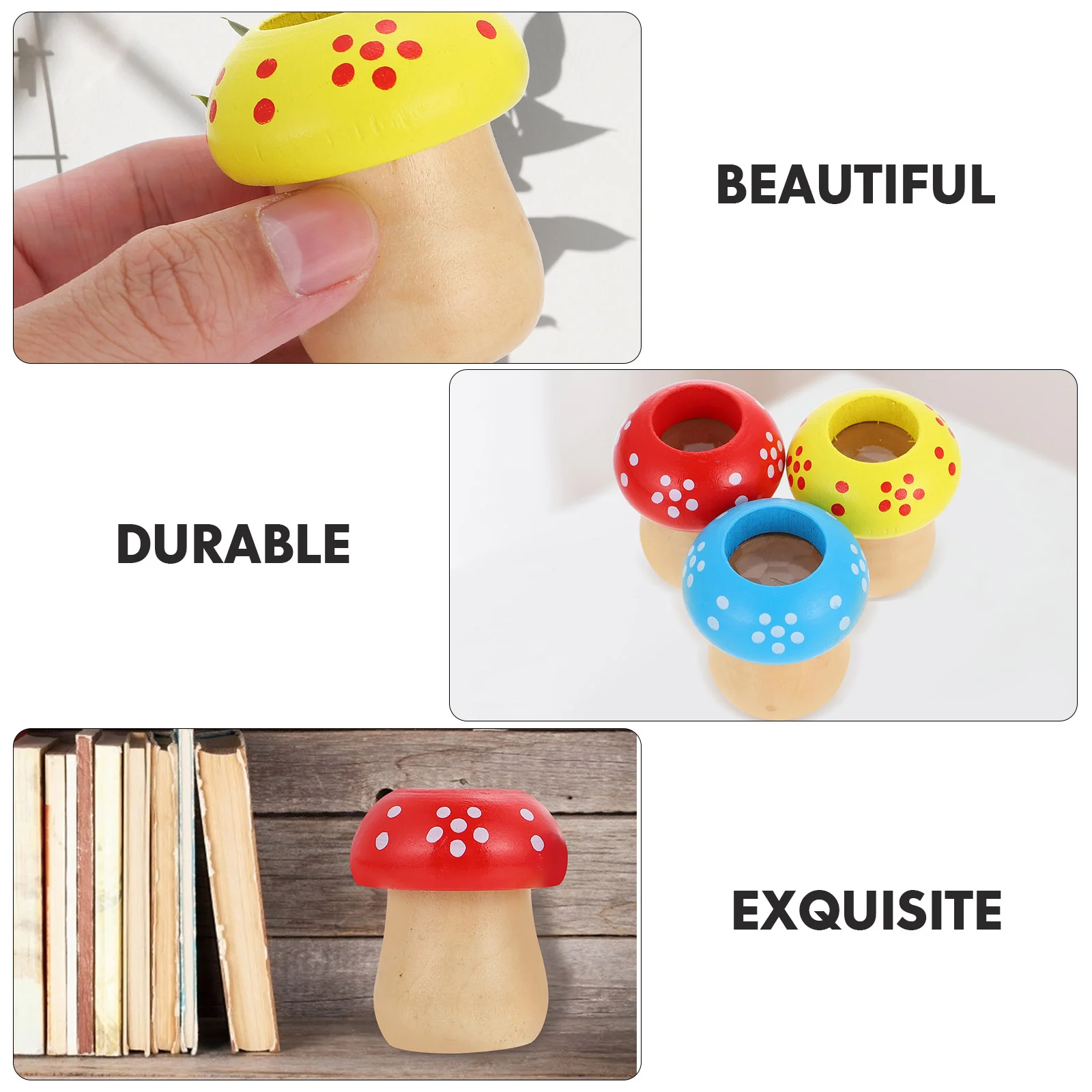 3 Pcs Mushroom Kaleidoscope Kids Telescope Toy Children Educational Mini Funny Toys Vintage Puzzle