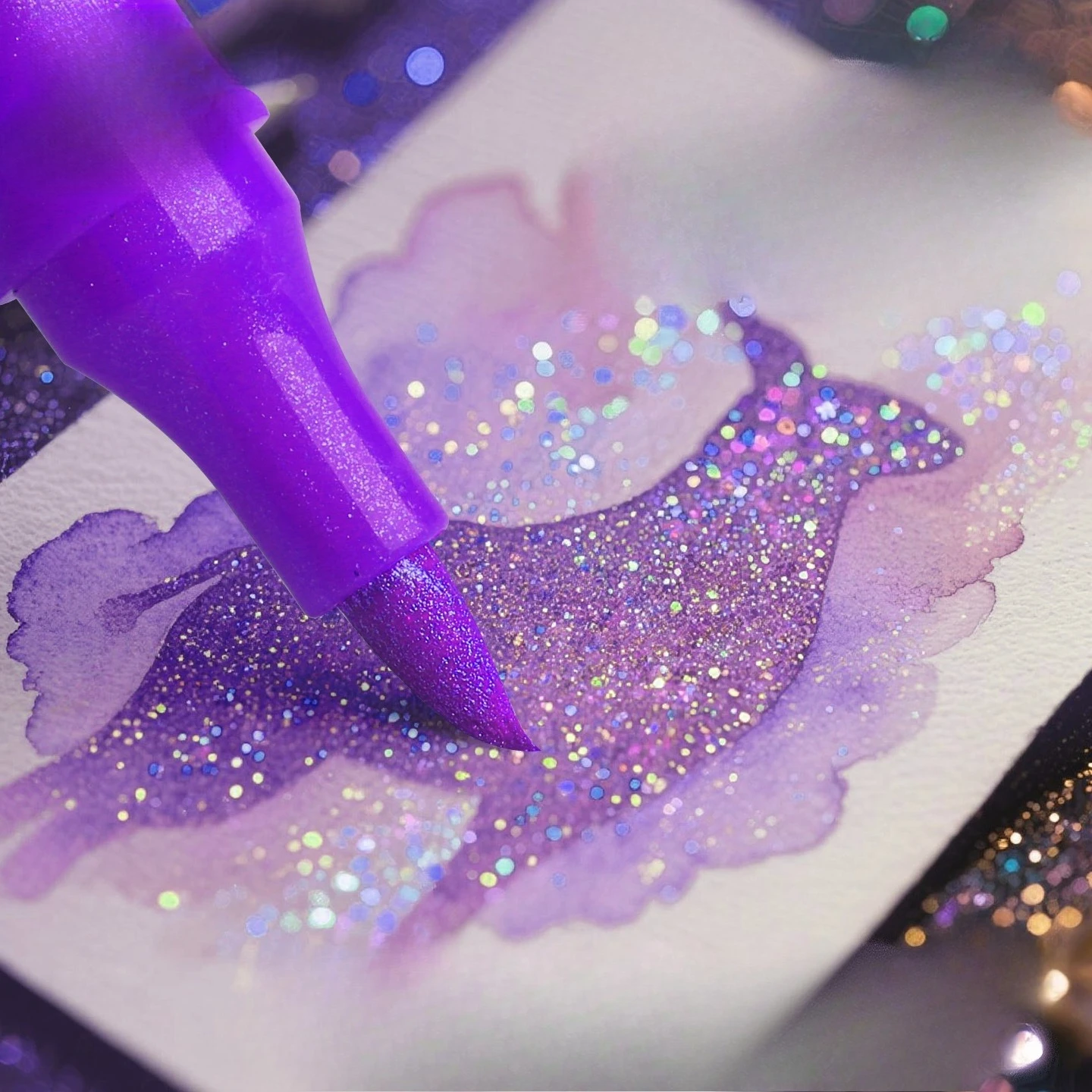 2026 New High-value Flash Marker Pen for Primary School Students with Flash Stroke Pen Art Highlighter Shiny Watercolor Pen