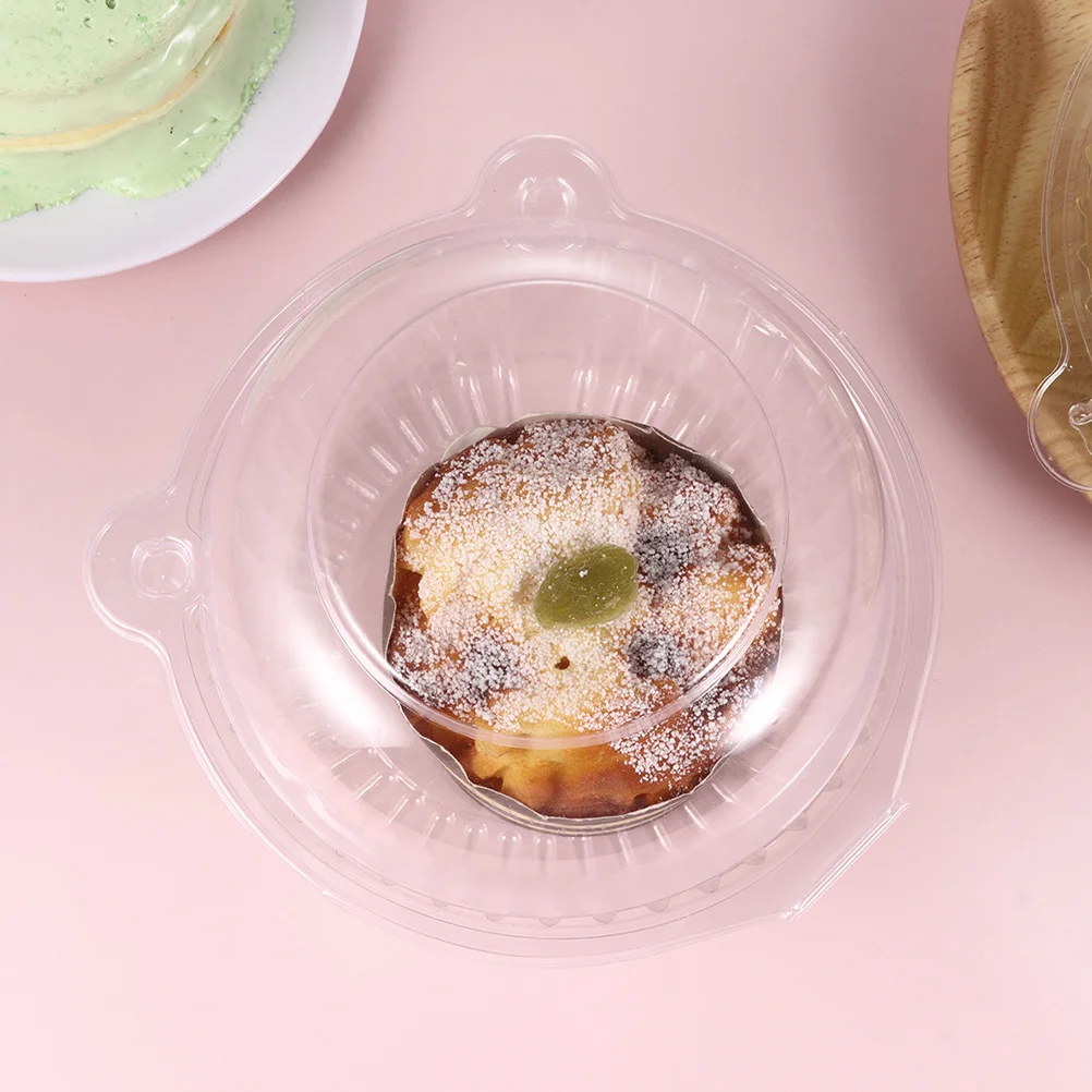 

100 Pcs Transparent Cake Box Baking Accessories Bakery Boxes Donut Wrapping The Pet Mousse Holder Party Cupcake Clear