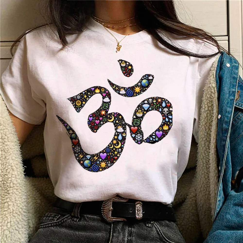 Om t shirt women Y2K graphic summer t shirt girl Japanese comic designer clothes