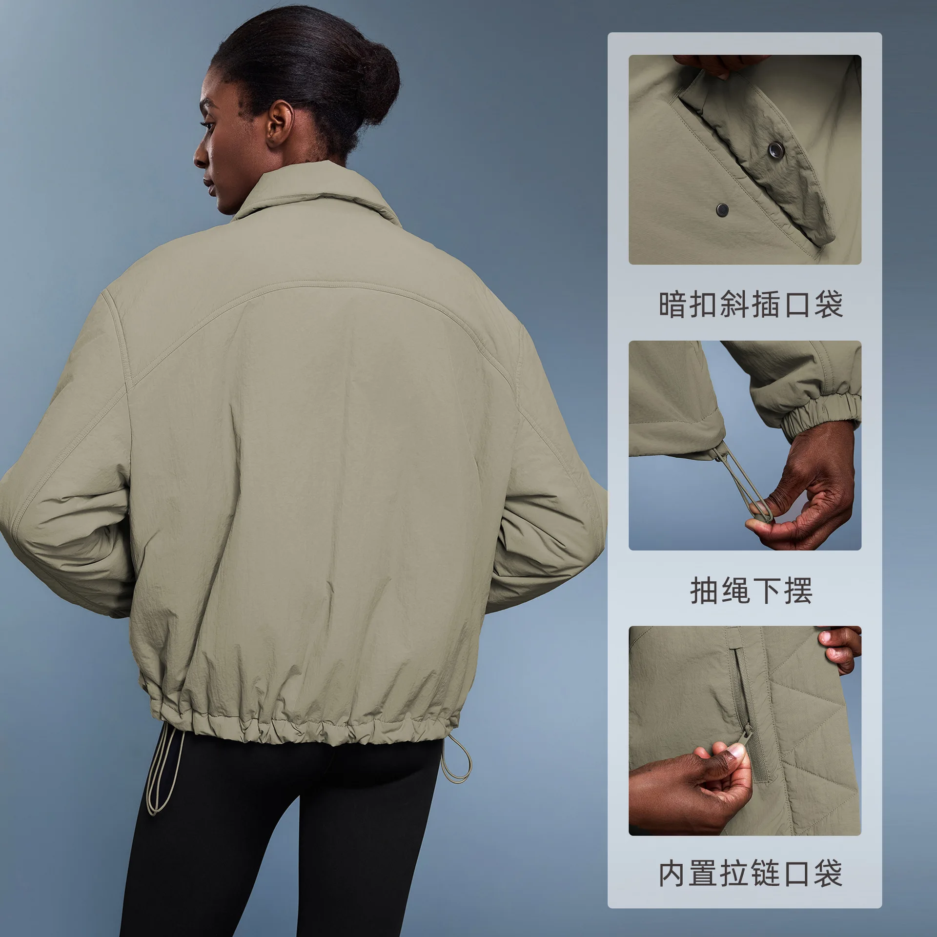 Versatile Lapel-Collar Cotton Coat for Women: Lightweight, Waterproof, Loose-Fitting, Thick, and Warm Fall/Winter Jacket