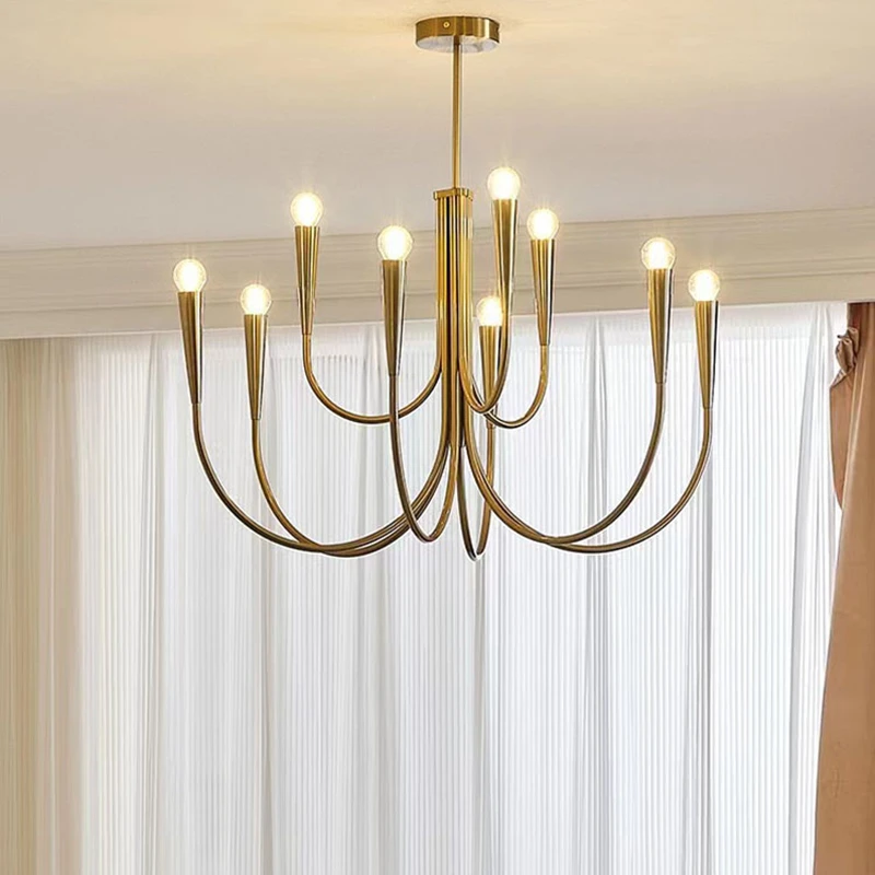 Imagem -06 - Modern Nordic Gold Chandelier For Dining Table Lâmpada Suspensa para Sala de Estar Cozinha Restaurante Metal Led Lighting