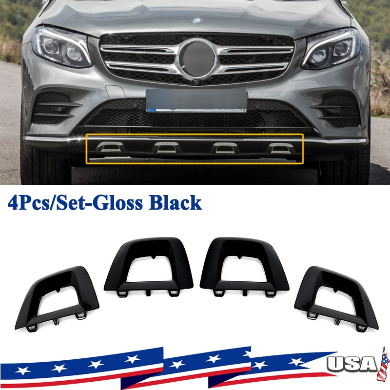 

Для Mercedes Benz GLC Class W253 2016-2019 GLC200 GLC250 GLC300 передний сплиттер хромированная накладка 2538855900 2538856100 2538856200