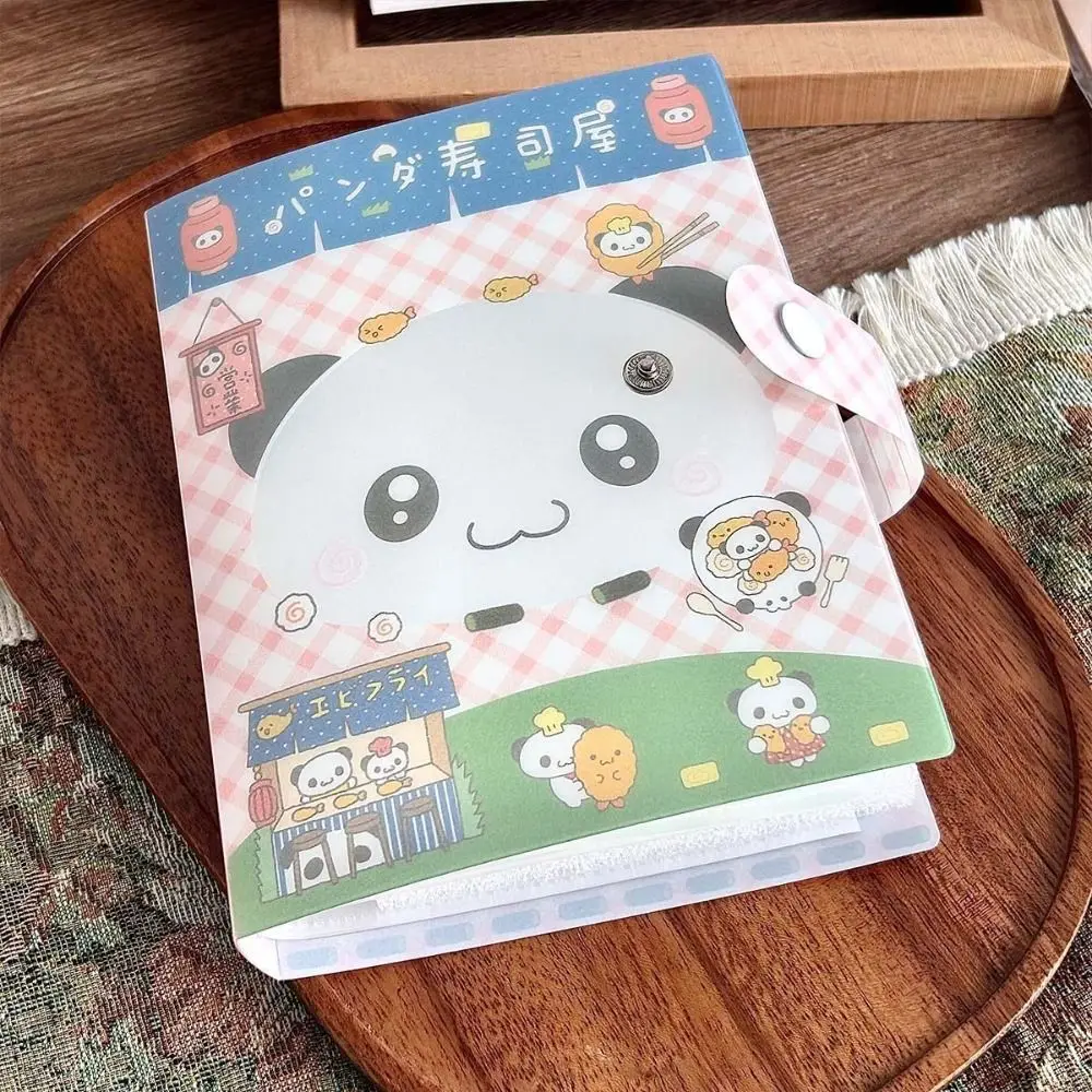 Segregator A6 Clover Design Motyw Panda Vintage Styl Showa Naklejki Segregator z Zakładkami Kawaii Album do Przechowywania Naklejek Scrapbook