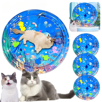 Water Sensory Play Mat Thickened Inflatable Water Mat For Cat And Dog Pet Playmat With Fish Sea Ocean Sensory Toy Water Cooling
