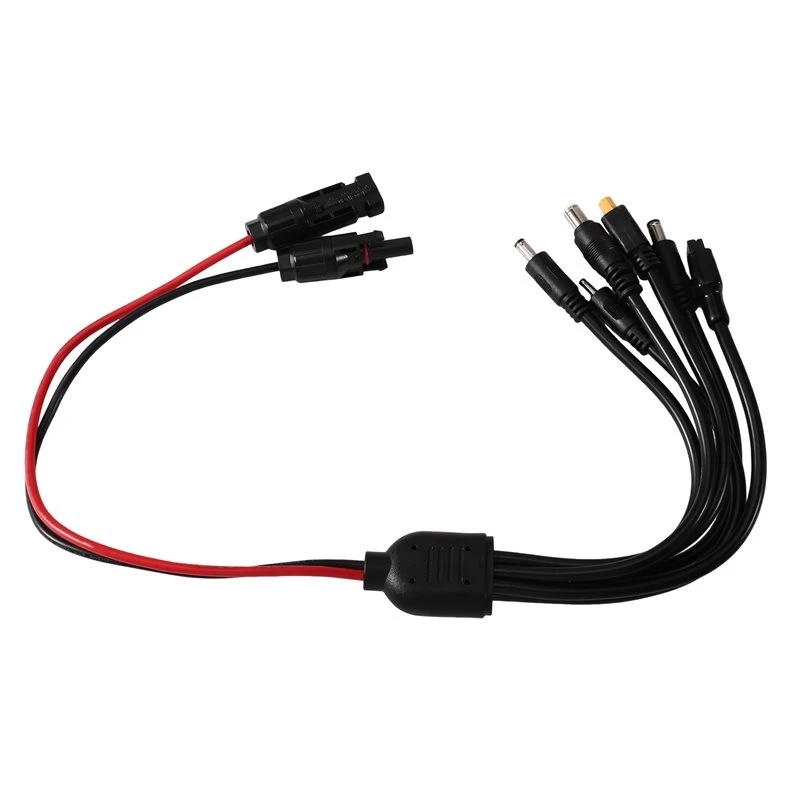 B67C For XT60 DC7909 DC6530 DC5521 6-In-1 For Solar Adapter Cable(Heavy Duty) 1Pcs For Solar Generator