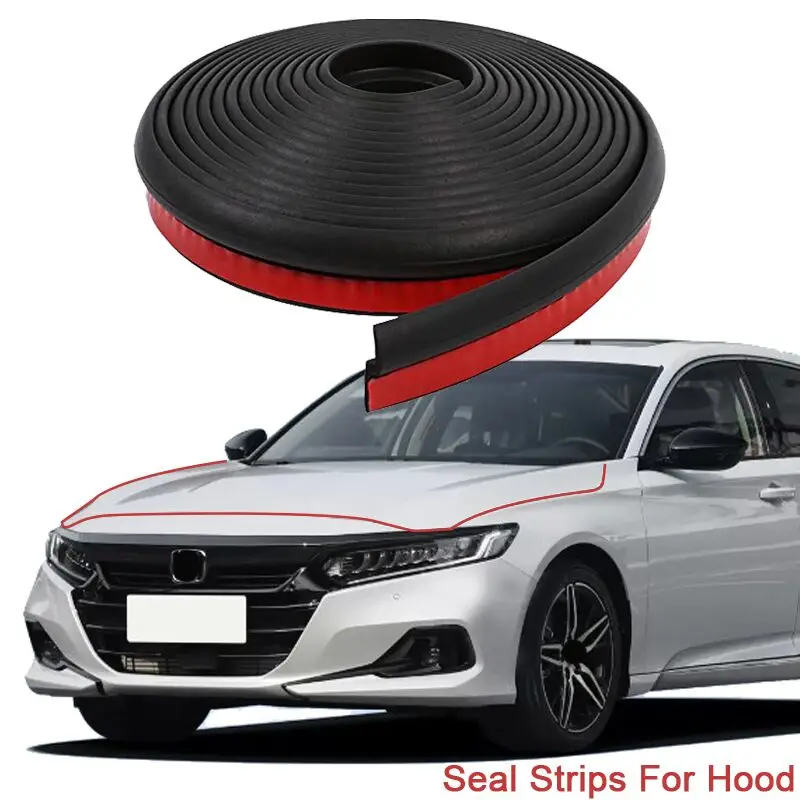 Car Hood Sealing Strip Universal Auto Rubber Seal Strip for Engine Covers Seals Trim Sealant Waterproof Anti Noise Accessories