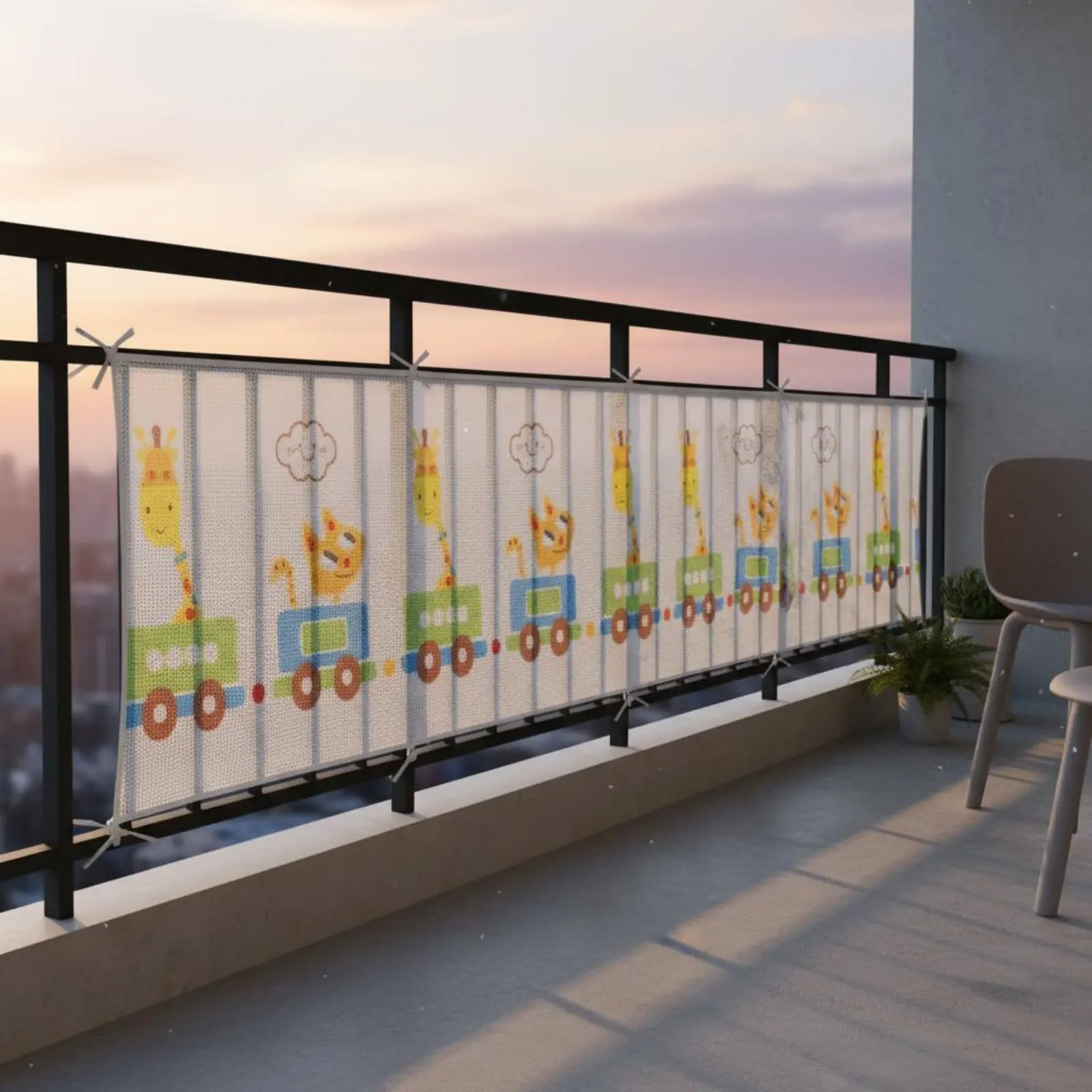 2 M Balcony Protective Mesh Custom Size Stair Protective Mesh Thickened Colorful for Stairs, Window