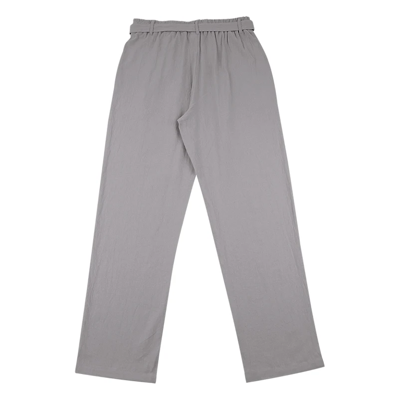 Herrenhose aus atmungsaktivem Leinen mit geradem Bein und elastischem Bund, lässige Urlaubshose für den Strand. – Detail 31