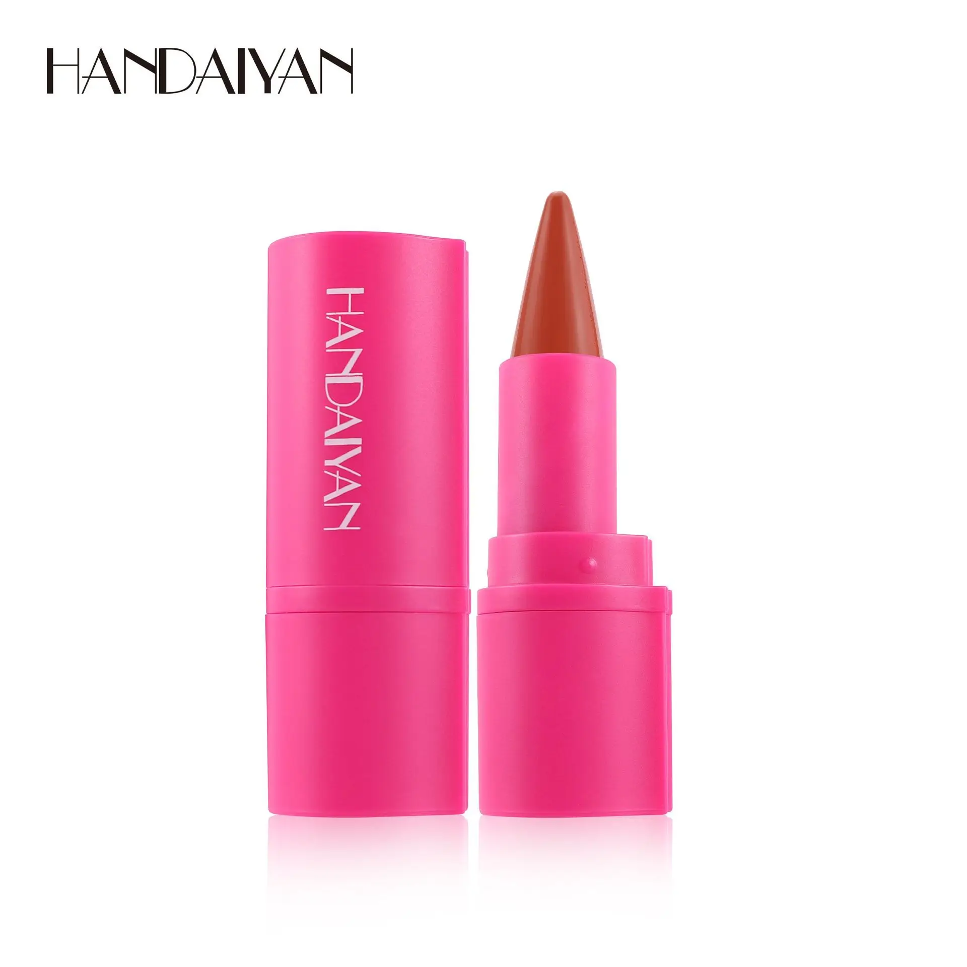 Delineador de labios cónico degradado, lápiz labial de terciopelo marrón mate, resistente al agua, no pegajoso, tinte de contorno, delineador de labios, crayón, maquillaje de labios