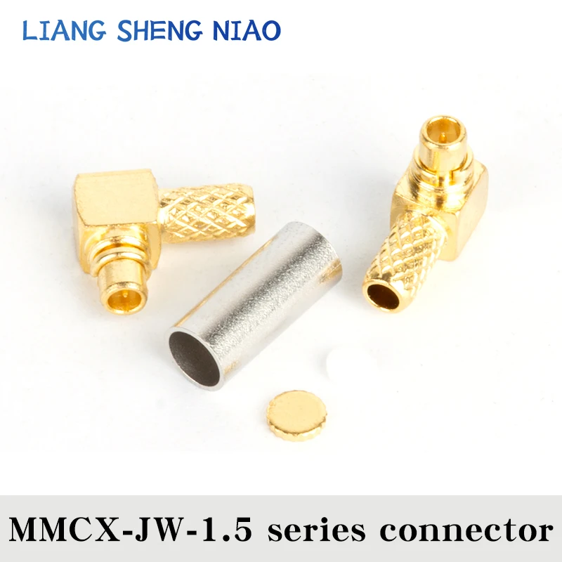 10Pcs MMCX-JW-1.5 RF connector MMCX male elbow RG316 high-frequency RF signal head