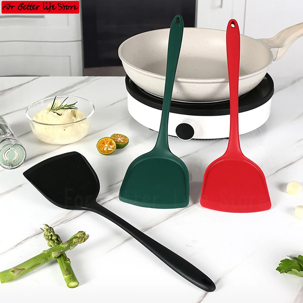 Silicone kitchen accessories Cooking Ware Non-stick tools Set Cooking Utensils Tools Egg Fish Frying Pan Scoop Fried Shovel