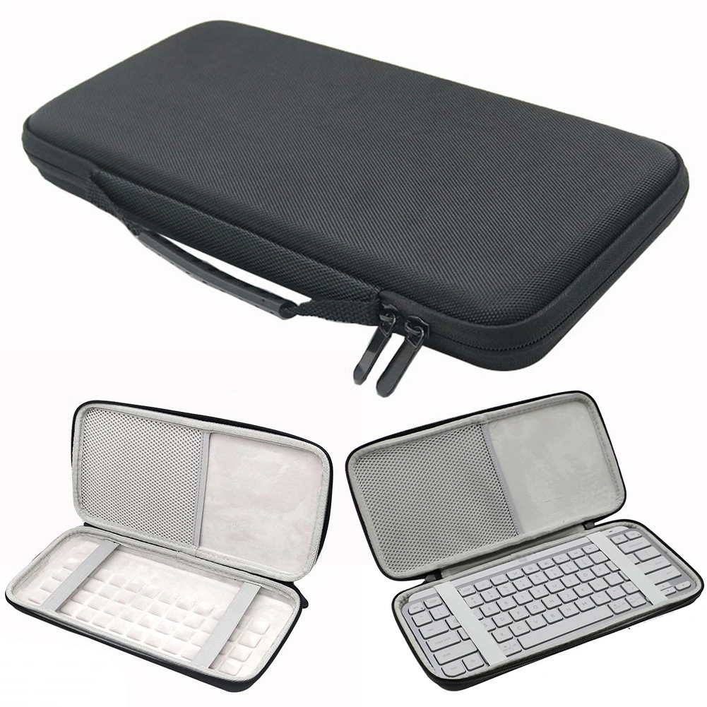 EVA Protective Storage Bag Illuminated Keyboard Storage Case Carry Case for Logitech MX Keys Mini Wireless Keyboard for MX Keys