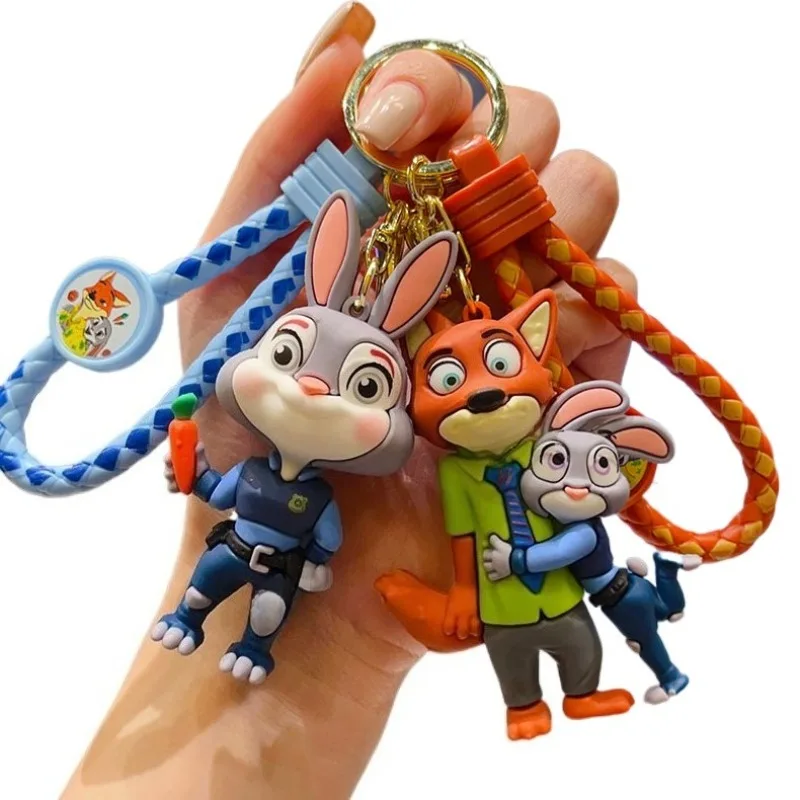 2025 disney zootopia judy nick chaveiro coleção adorável casal acessórios bonito animal figura charme chaveiro