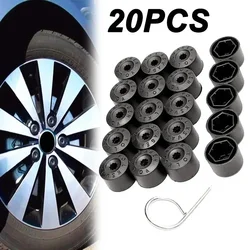 17mm Universal Car Wheel Hub Covers Anti-Rust Caps Auto Hub Tire Screw Cap Nut Bolt Dust Proof Protector Car Accessories 20Pcs