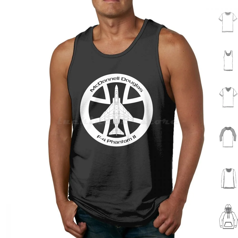 Mcdonnell Douglas F-4 Phantom Ii ( De ) Tank Tops Print Cotton F 4 Phantom Jet Fighter Jet Plane Luftwaffe Air