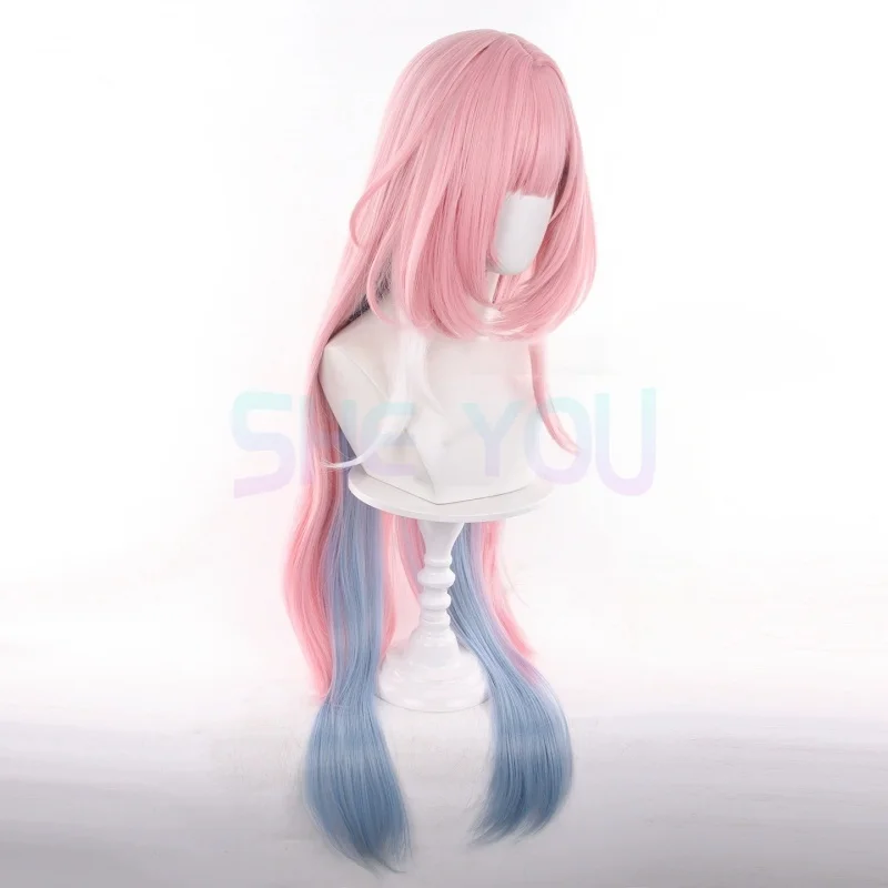 Honkai Star Rail Cyrene Cosplay Wig Pink Blue Long Hair New Skin Elysia Amphoreus Game Props Halloween Party for Women Girls Cos