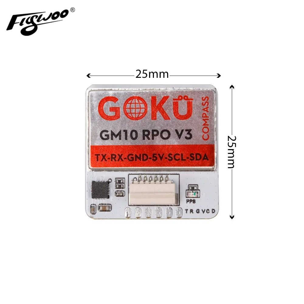 وحدة Flywoo GOKU GM10 Pro V3 GPS مع بوصلة لطائرات بدون طيار FPV Racing Freestyle، أجزاء M10 GNSS للملاحة الخفيفة للغاية RC