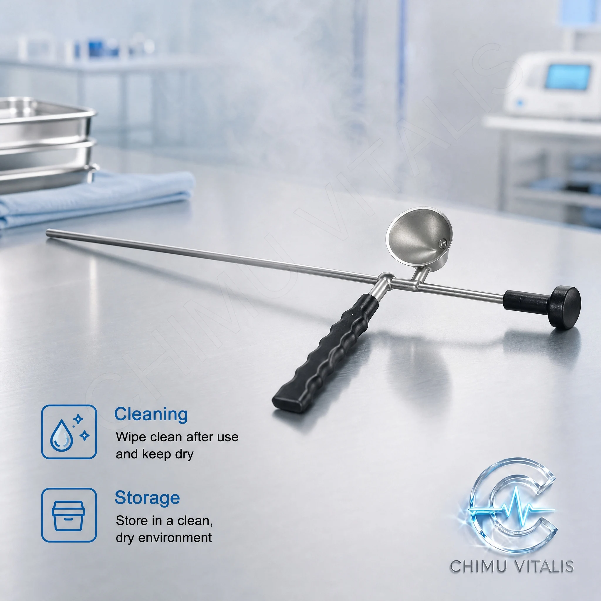 【CHIMU VITALIS】M109 Stainless Steel Graft Funnel with PPSU Handle, Precision Filling Instrument