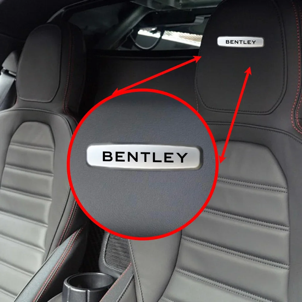 Car Metal Emblem Seat Sticker Auto anti-kick pad floor mat Badge For bentley