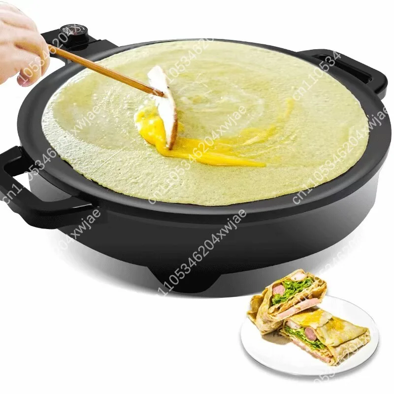Electric Round Non Stick Pancake Griddle Crepe Cooking Pan Jianbing Pancake Roll Maker For Snack Production Daily Cooking Use