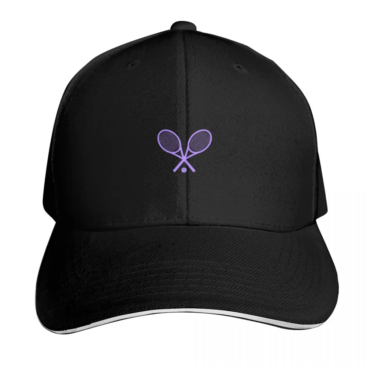 Purple Tennis Racquets Baseball Cap Icon cute hats on offer designer cap Women Caps Men's