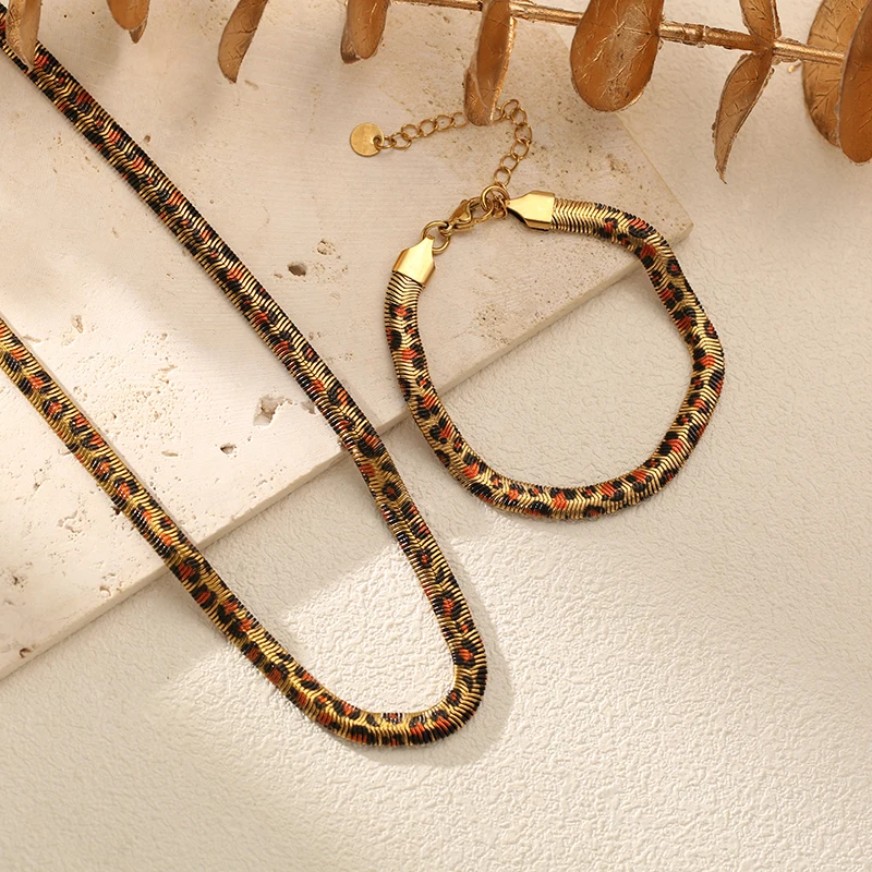 EILIECK 316L Edelstahl Schlangenkette Halskette Armband Set für Damen, Trendige Hochwertige Kette, Wasserdichter Schmuck Geschenk – Detail 17