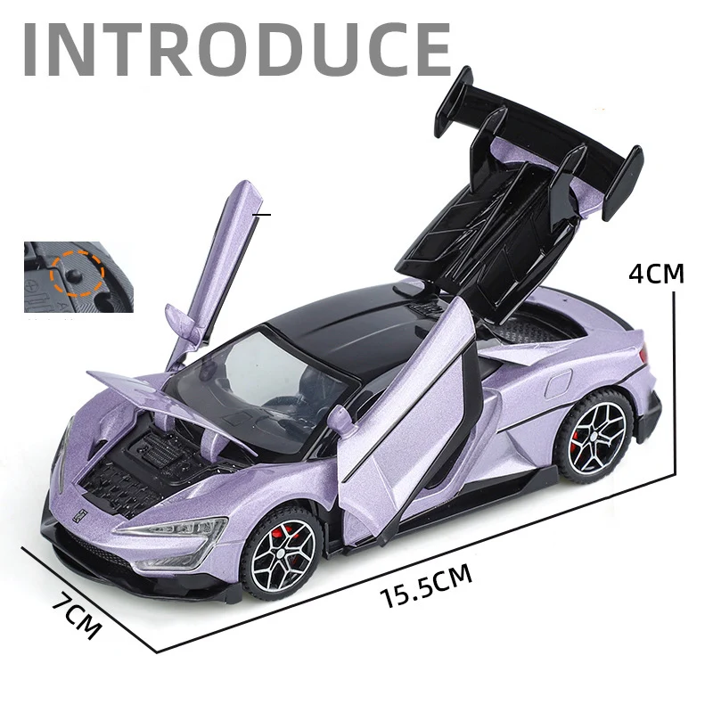 1:32 BYD Look UP U9 supercar alliage modèle de voiture jouet moulé sous pression métal coulée son et lumière voiture jouets pour enfants véhicule