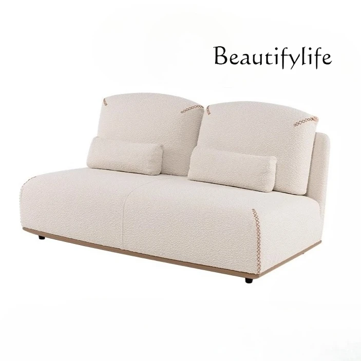 

Modular combination fabric sofa living room new cream wind cloud sofa French log modern style