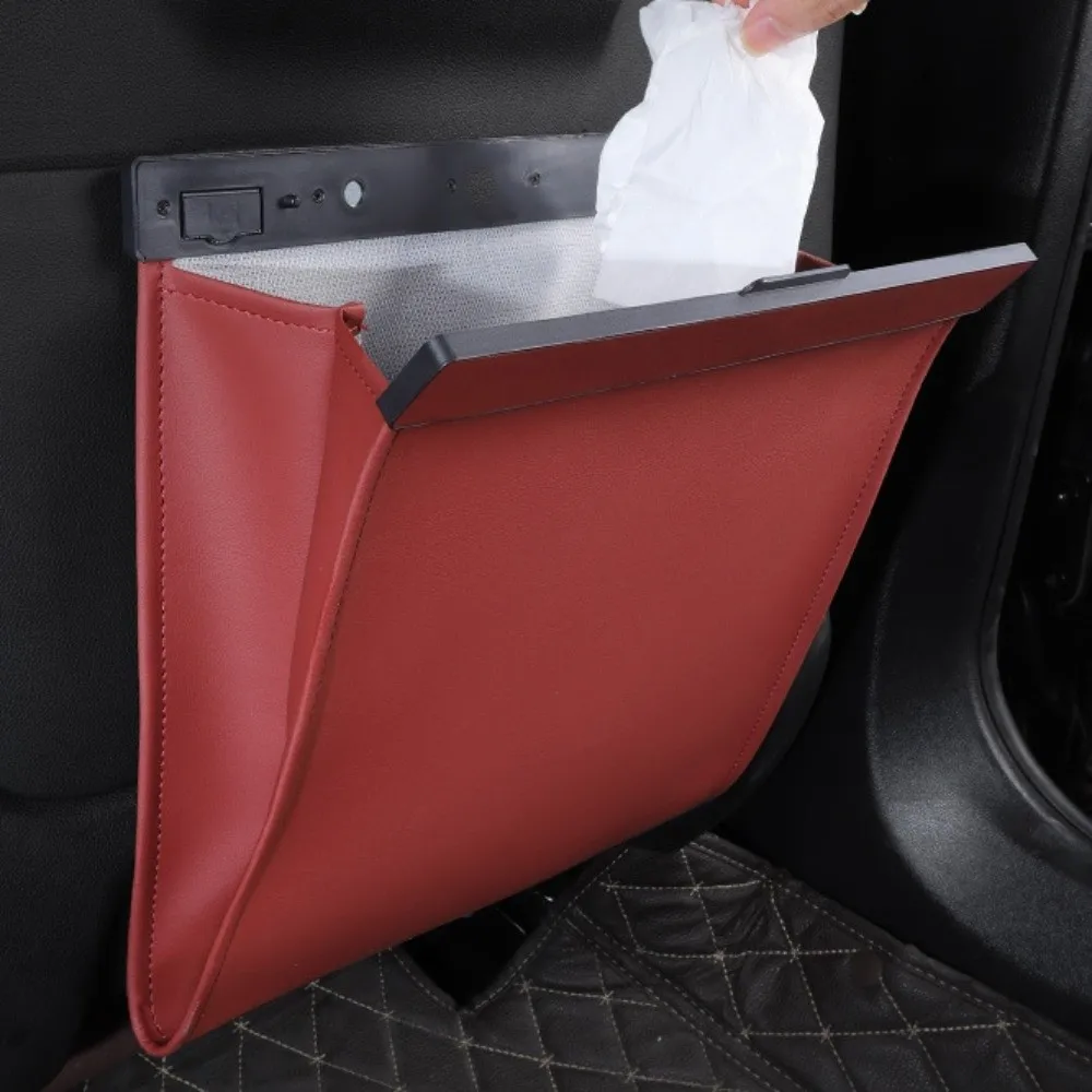 

Водонепроницаемый автомобильный мешок для мусора, карман для хранения, кожаный магнитный адсорбционный мешок для хранения, герметичный мусорный бак, сиденье, подвесной мусорный бак