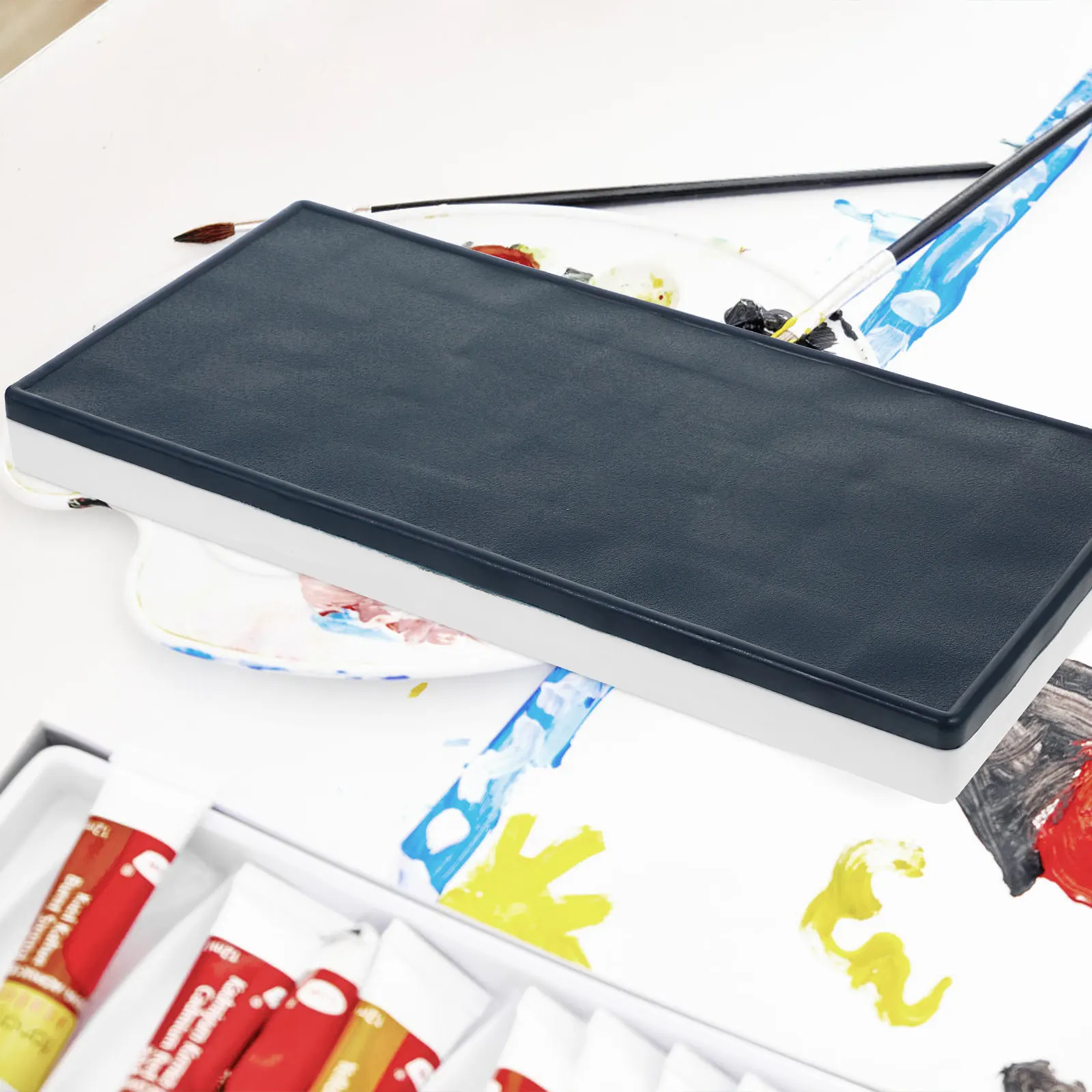 

Multi-compartment Watercolor Pigment Box PP Material Durable Paint Mixing Tray Art Students DIY Oil Painting Tool Household