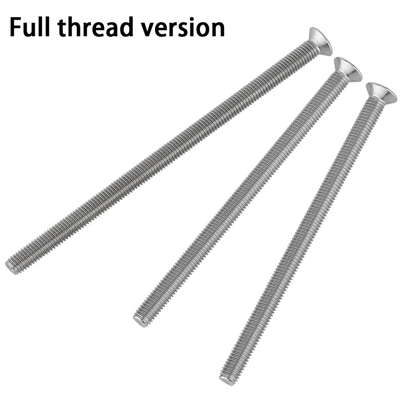 M3 M4 M5 M6 M8 M10 304 Stainless Steel Lengthened Cross Flat Countersunk Head Bolts Extra Long Screw Extended Screw