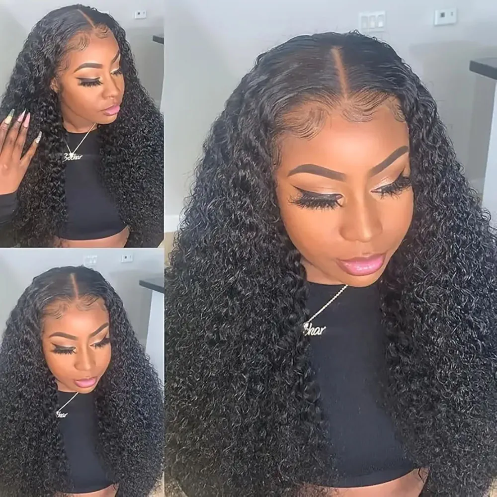 Parrucca anteriore in pizzo 13x4 Parrucca anteriore in pizzo da 30 pollici con onda d'acqua da donna Capelli umani 1B #    Parrucche di colore naturale per le donne