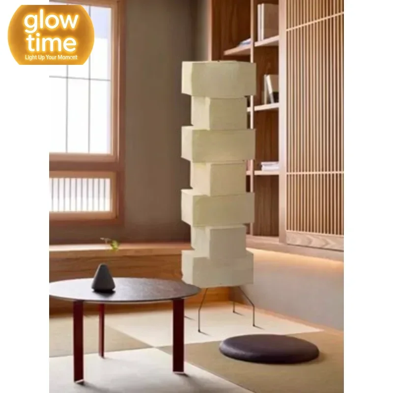Akari Noguchi Lamp Yong Floor Lamp Japanese Designer LED Rice Paper Lantern Bedside Study Hotel Art Decor Standing Lamp