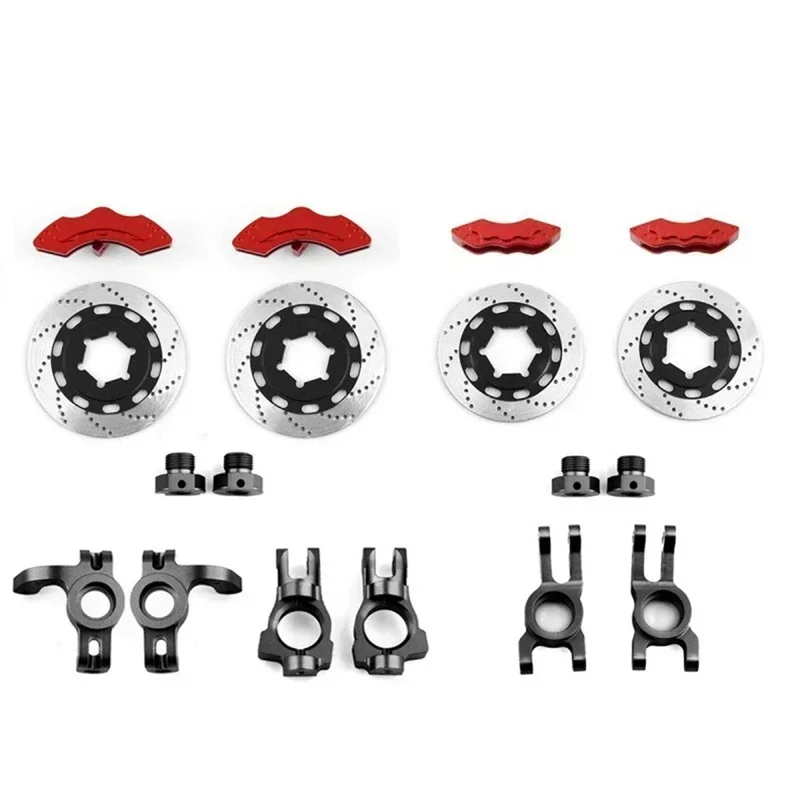 1 セットシミュレーションディスクブレーキセットキャリパー 1/7 KM レイセオンラリーカー C3 E8414 E8415 RC カーアップグレードアクセサリー用