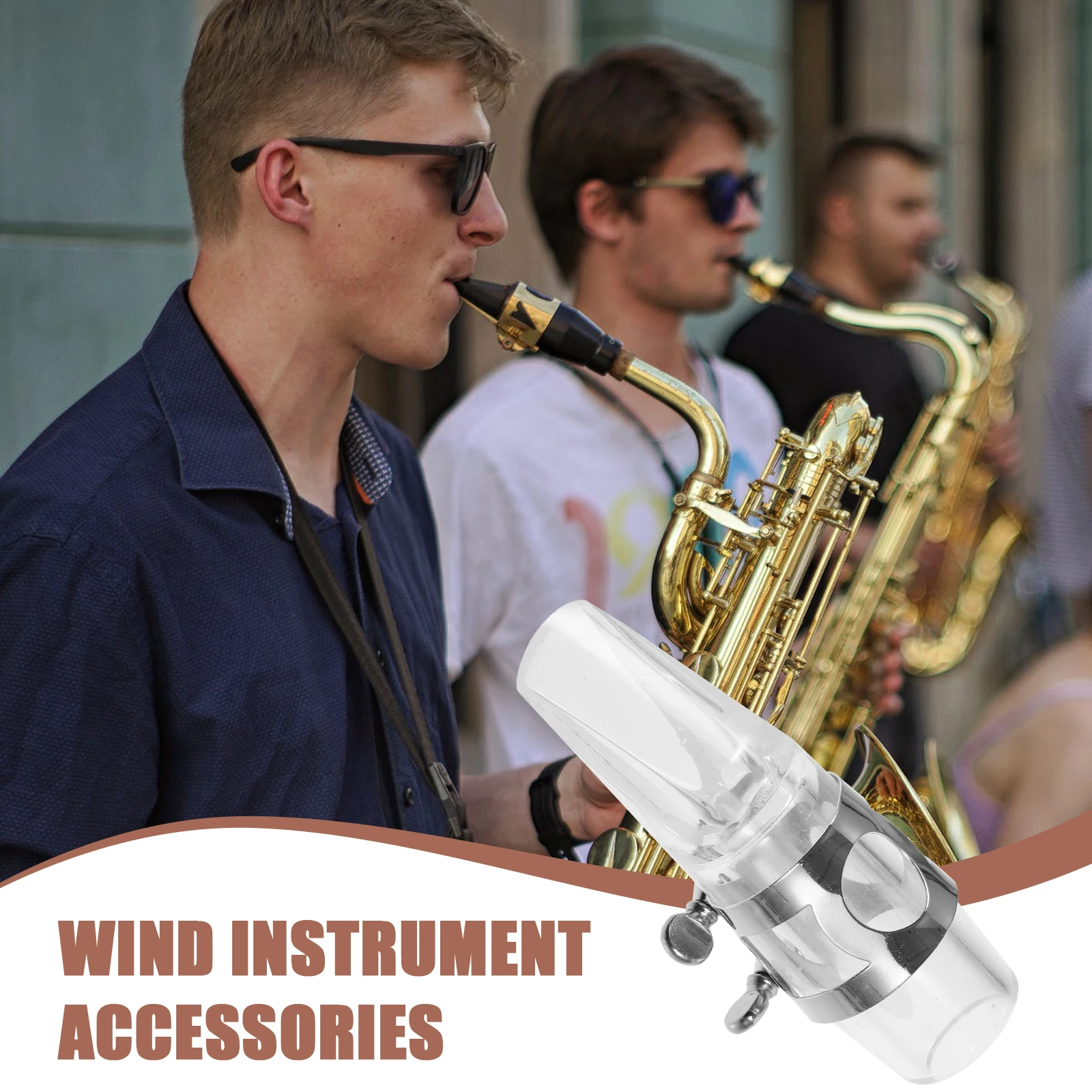 

1Set Sax Alto Mouthpiece Alto Saxophone Ligature Reed Protective Cap Lightweight Portable Wind Instrument Replacement Parts