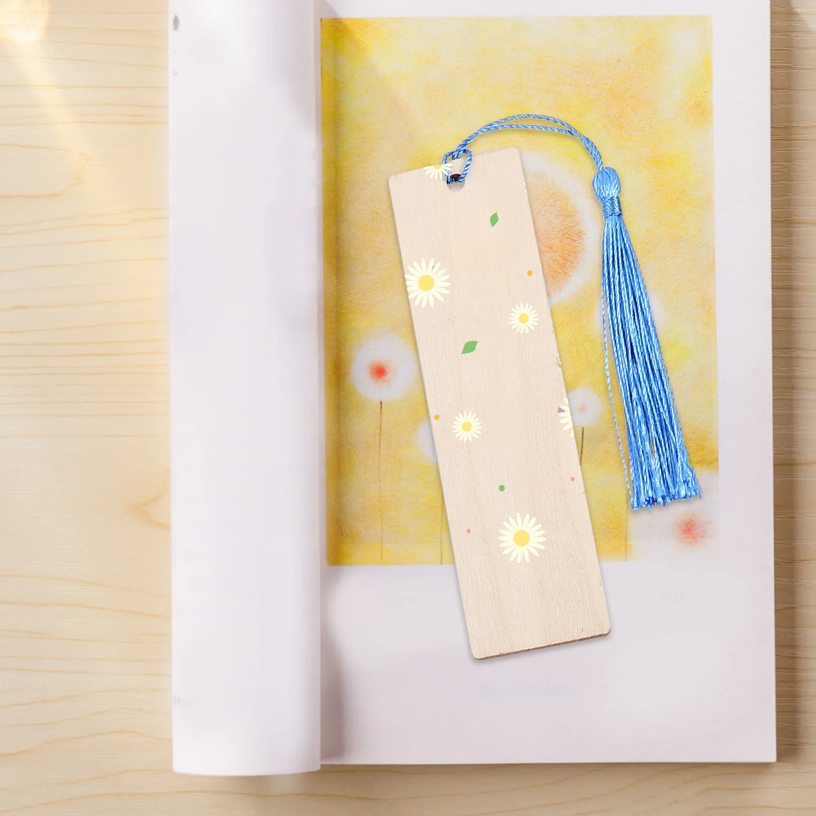 72 Pcs Unfinished Wood Bookmarks With Tassels DIY Personalized Tags For Birthday Celebrations