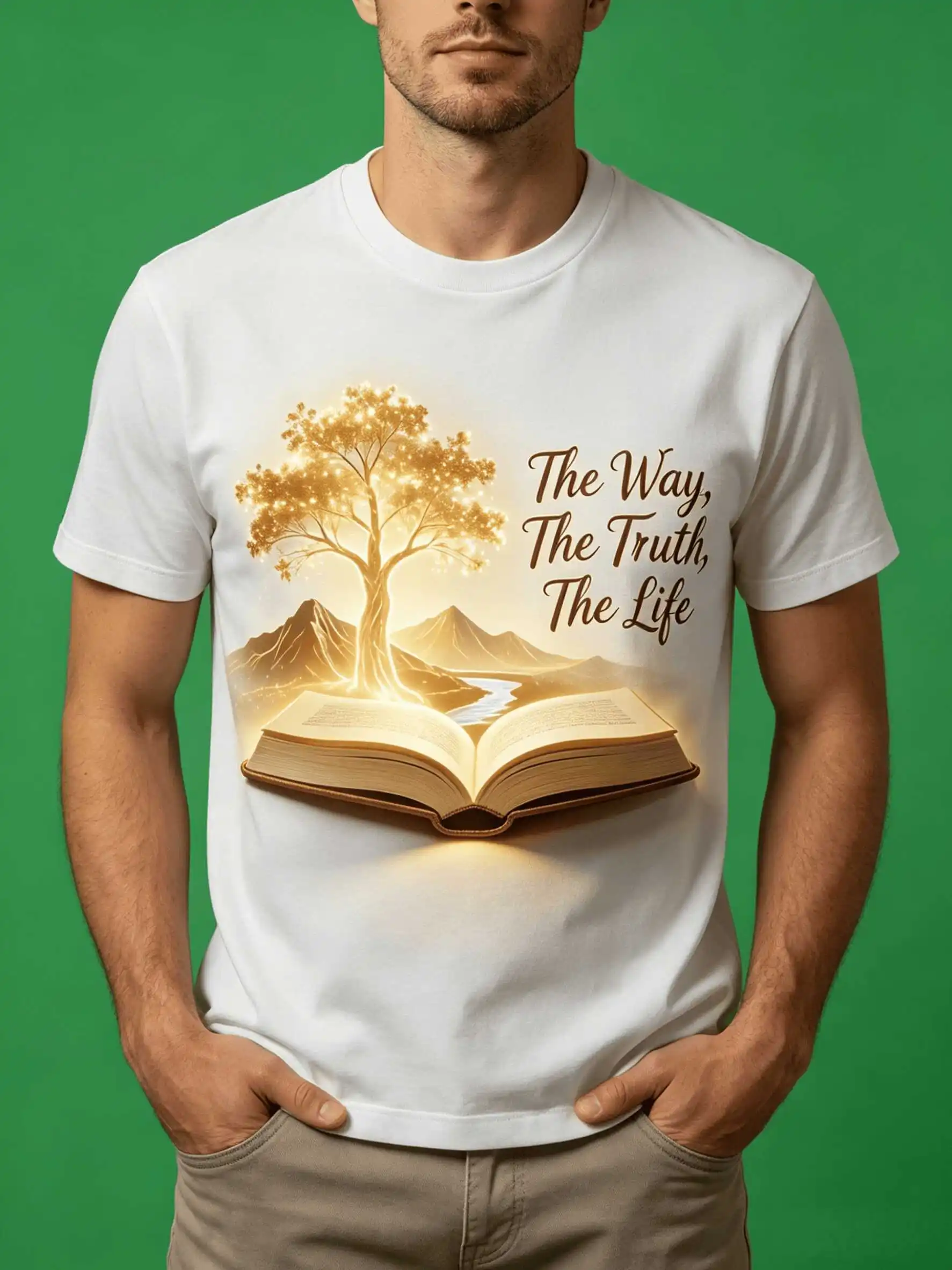 2026 New The Way Truth Life T-Shirt Tree of Life US Local Shipping Christian Tee