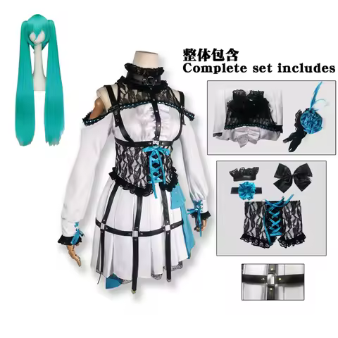 Anime Game Project Sekai Colorful Rose Cage Cosplay Mikuuu Costume Lovely Lolita Uniform Halloween Party Gifts Dress Cos Wig