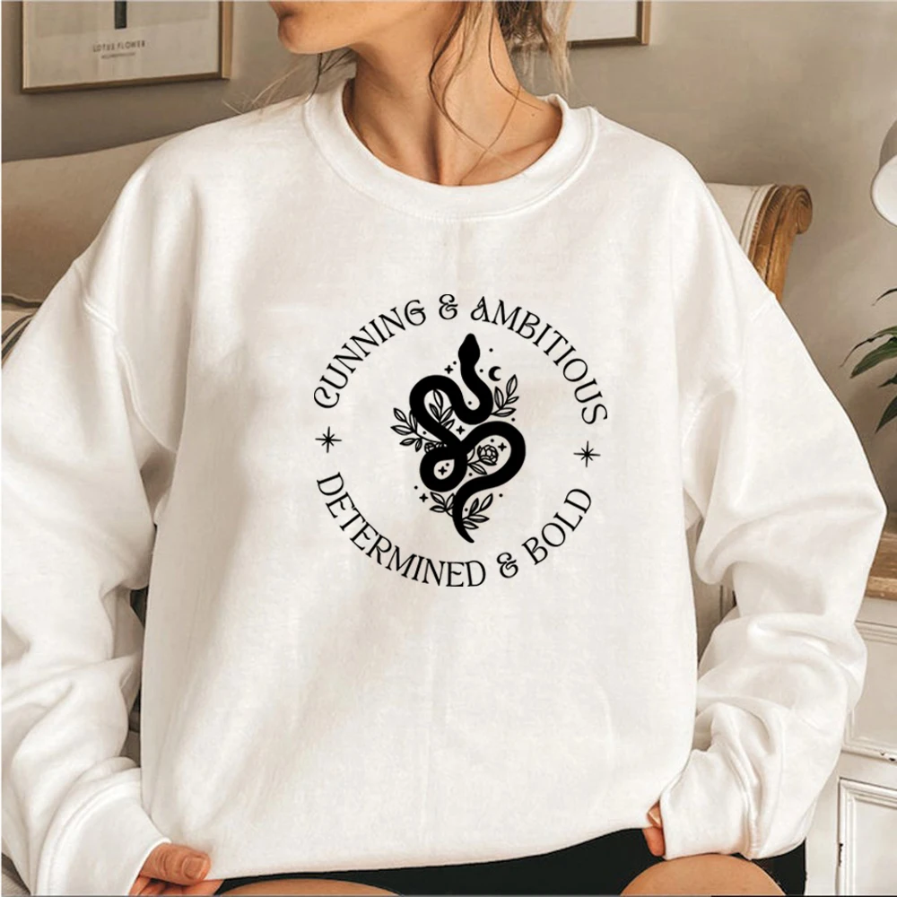 Wizard Snake House Sweatshirt Draco Bookish Hoodie Unisex Crewneck Sweatshirts Long Sleeve Casual Pullover Streetwear Women Top