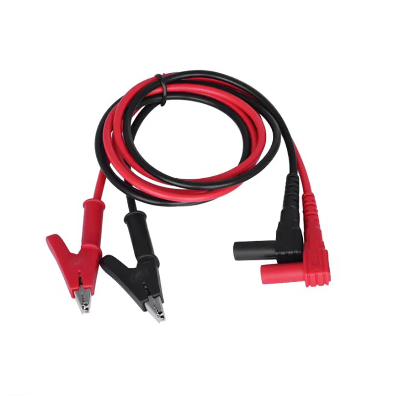 Cavo di prova con clip a coccodrillo da 20A a connettore a banana, doppia sonda, clip a coccodrillo da 4 mm per multimetro, strumento di misurazione