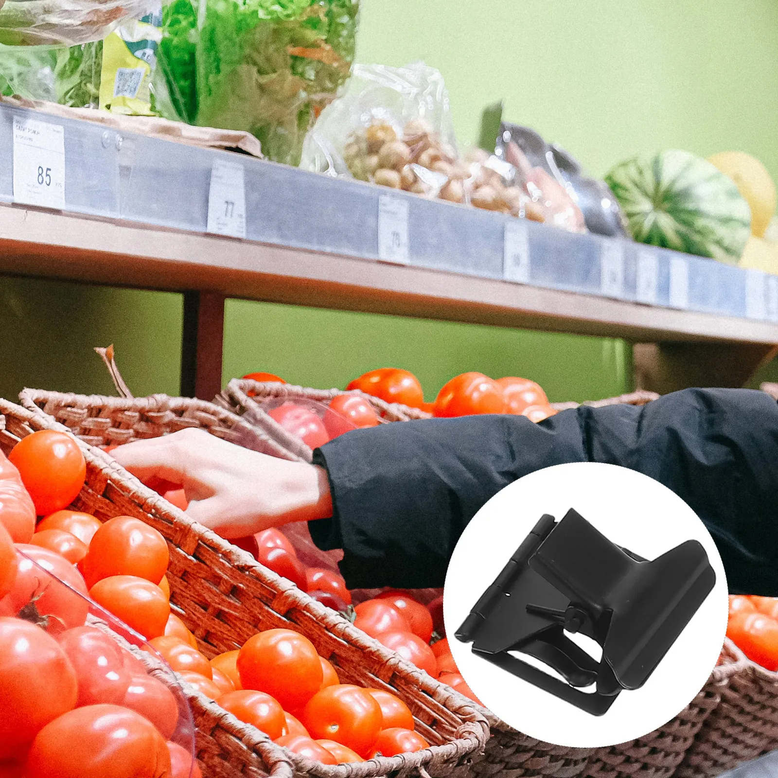 10Pcs Retail Display Clip for Supermarket Bakery Shelf Price Tag Holder Black Metal Label Clip Secure Fast Replacement Versatile