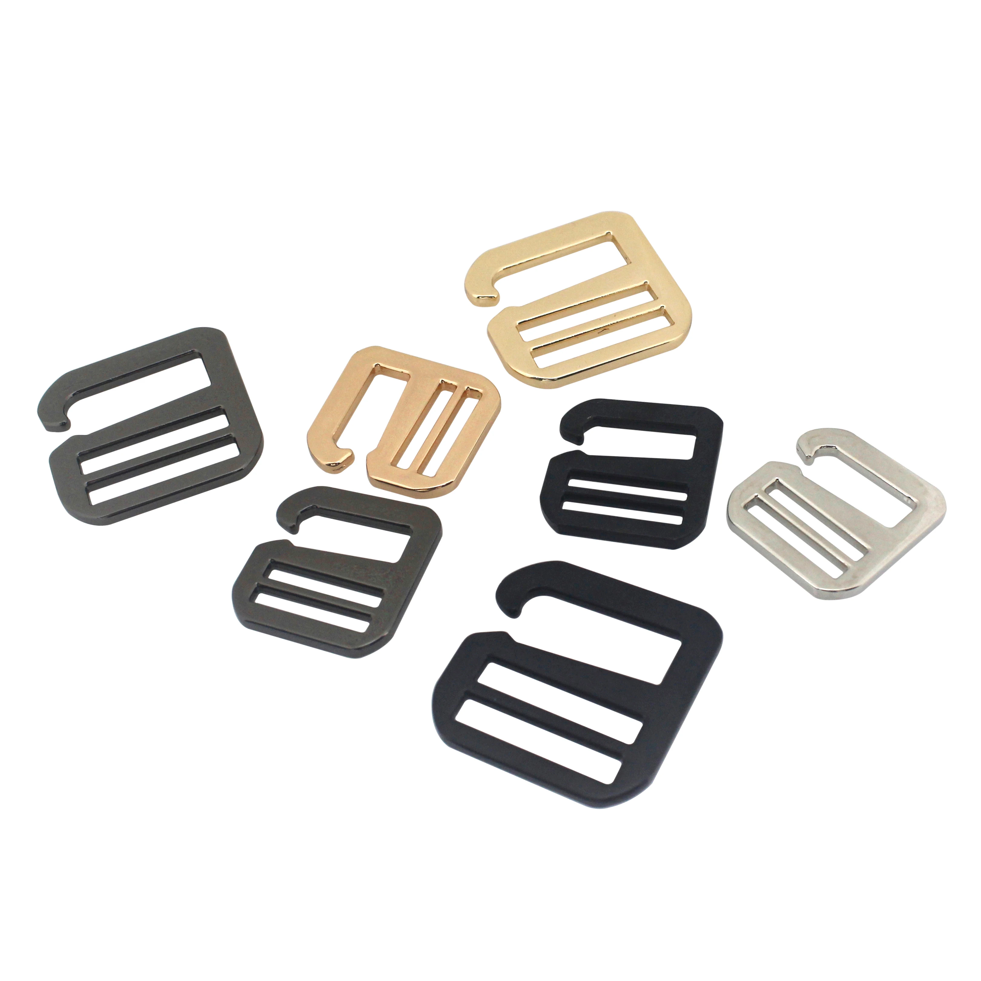 1pcs Metal Middle Center Bar Adjuster Buckle Fashion 6 word Hook Clasp for DIY Leather Craft Bag Backpack Shoulder Strap Belt