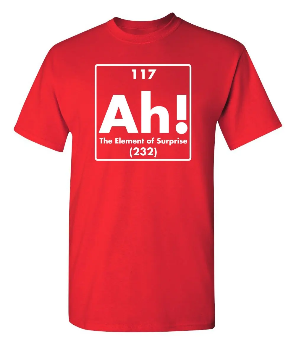 S-5XL Ah The Element Of Surprise | Mens Graphic T-Shirts Funny | Cool Graphic Tees Men Vintage | Novelty Sarcastic Funny T Shirt