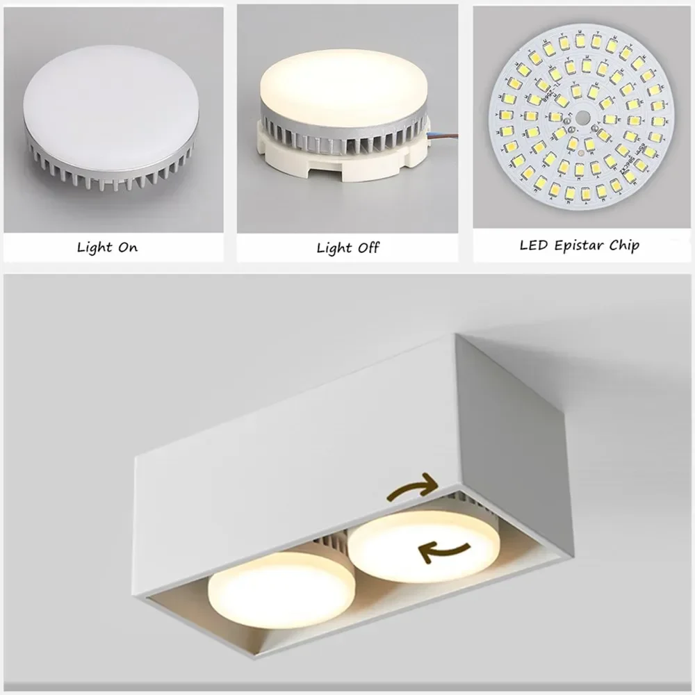 

Led Downlight GX53 Bulb Replaceable Ceiling Led Light Spot Light Surface Mounted Ceiling Lamp For Living Room Bedroom Corridor