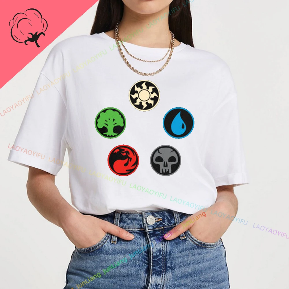 Funny Card Game Magic The Gathering Shirt Short Sleeve T-shirt 100% Cotton Streetwear Aesthetic Clothing T-shirts for Men Tshirt